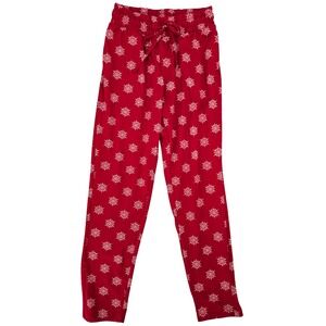 Tranquil & True SMALL Pajama Pants Womens Red Snowflake Holiday Lounge Sleepwear